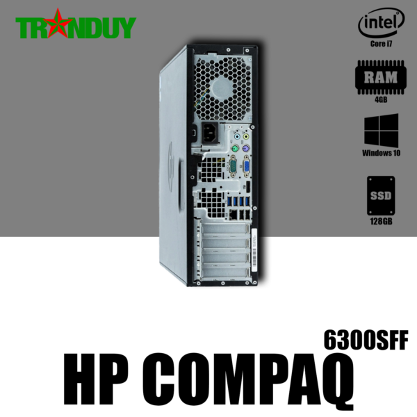 Máy bộ HP Compaq 6300 SFF Core i7- 3770 (Ram 4GB/ SSD 128GB/ DVD/Free OS)