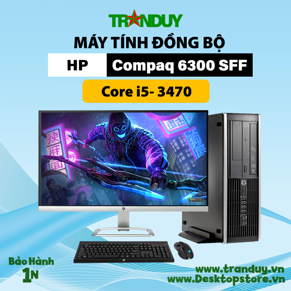 Máy bộ HP Compaq 6300 SFF Core i5-3470 (RAM 4GB/ HDD 500GB/ DVD/Free OS)