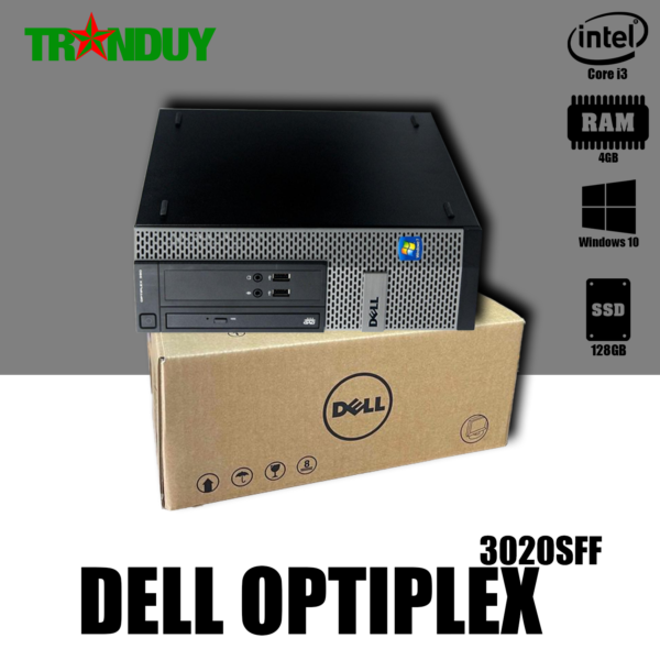 Máy bộ PC DELL 3020 SFF Core i3-4130 (Ram 4GB/ SSD 128GB/ DVD/ Free OS)
