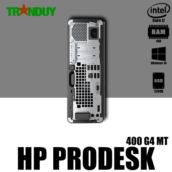 Máy bộ HP Prodesk 400 G4 MT Core i7-7700 (RAM 4GB/SSD 128GB/DVD/FREE OS)