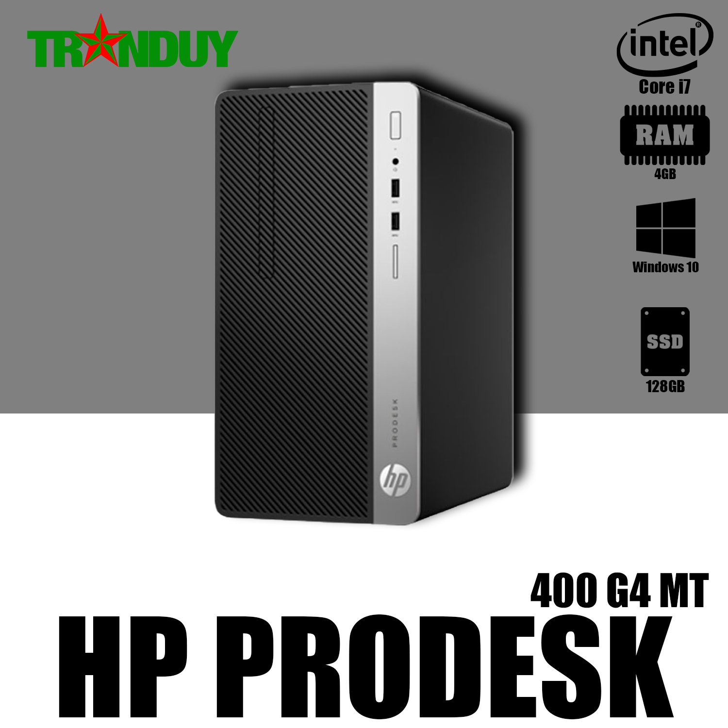 Hp prodesk core i3 7100 4gb 128gb