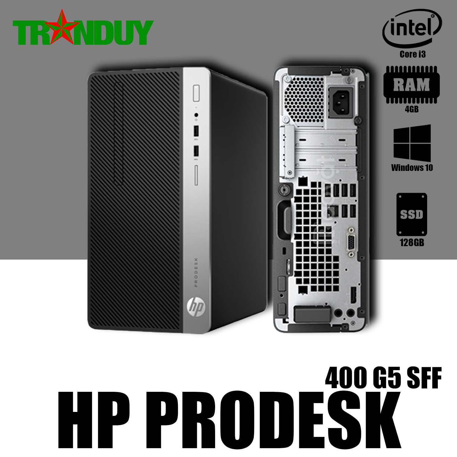 Hp prodesk core i3 7100 4gb 128gb