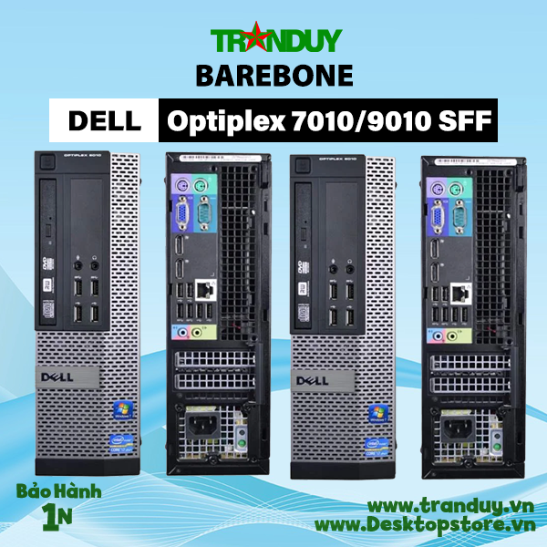 Barebone Dell optiplex 7010SFF/9010SFF Socket 1155 Support CPU Gen 2, Gen 3 ( 4 Khe Ram )