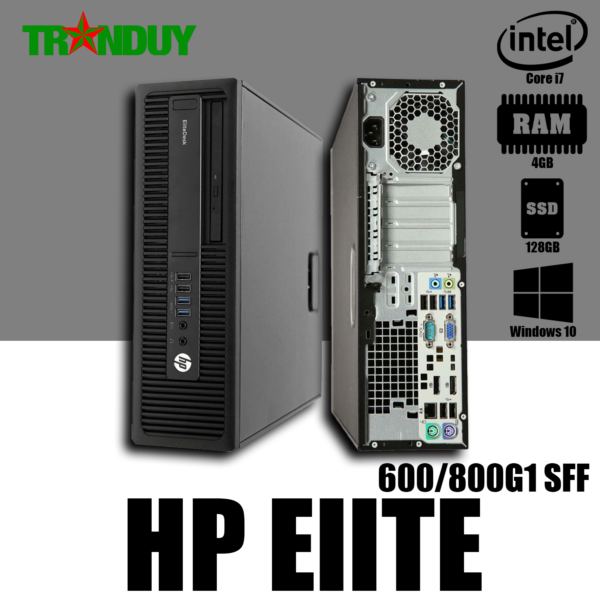 Máy bộ HP Elite 600/800G1 SFF Core i7-4770 (Ram 4GB/ SSD 128GB/ DVD/Free OS)