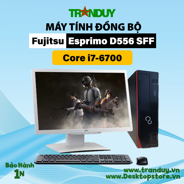 Máy bộ Fujitsu D556 SFF Core i7-6700 (Ram 4GB, HDD 500GB, DVD,Free OS)