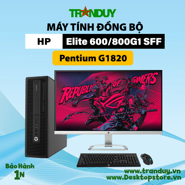 Máy bộ HP Elite 600/800G1 SFF Pentium G1820 (Ram 4GB/ HDD 500GB/ DVD/Free OS)