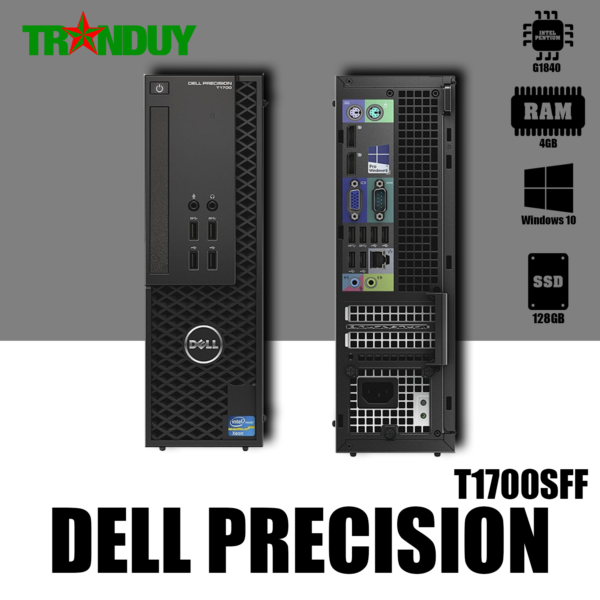 Máy bộ Dell Precision T1700 SFF Pentium G1840 ( 3M/3.2Ghz, Ram 4GB, SSD 128GB, DVD,Free OS)