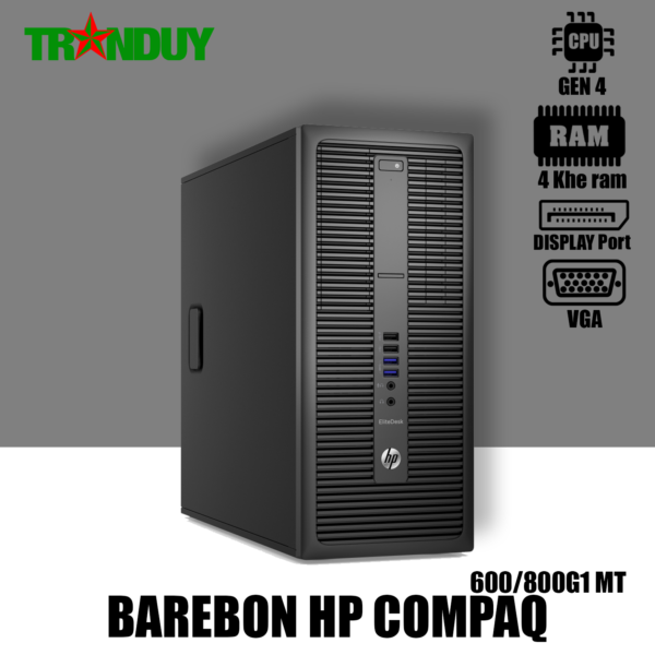 Barebone HP Compaq 600/800 G1 MT Socket 1150 Support CPU Gen 4 ( 4 khe ram - Out  Display + VGA )