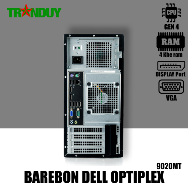 Barebone Dell optiplex 9020 MT Socket 1150 Support CPU Gen 4 ( 4 khe ram - Out  Display Port  + VGA )