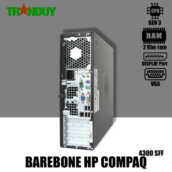 Barebone HP Compaq 4300 SFF  Socket 1155 Support CPU Gen 3 ( 2 khe ram - Out  Display + VGA )