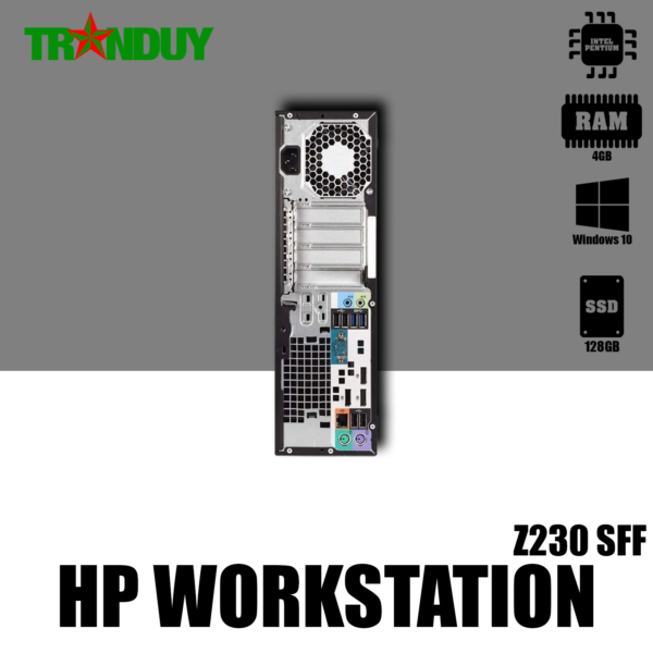 MÁY BỘ HP Workstation Z230 SFF Pentium G3250 (Ram 4GB, SSD 128GB, DVD,Free OS)