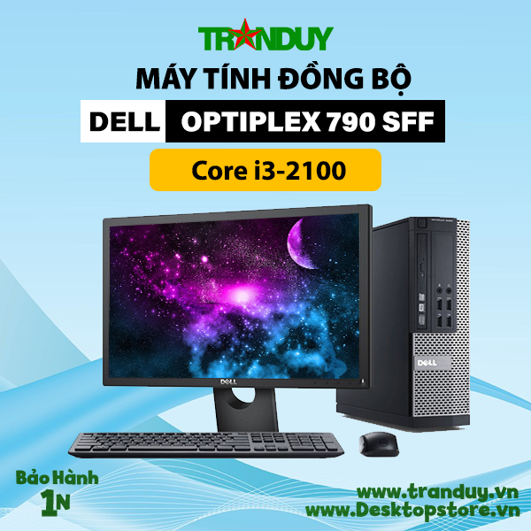 Máy bộ Dell Optiplex 790 SFF core i3-2100 (RAM 4GB/HDD 500GB/DVD/FREE OS)
