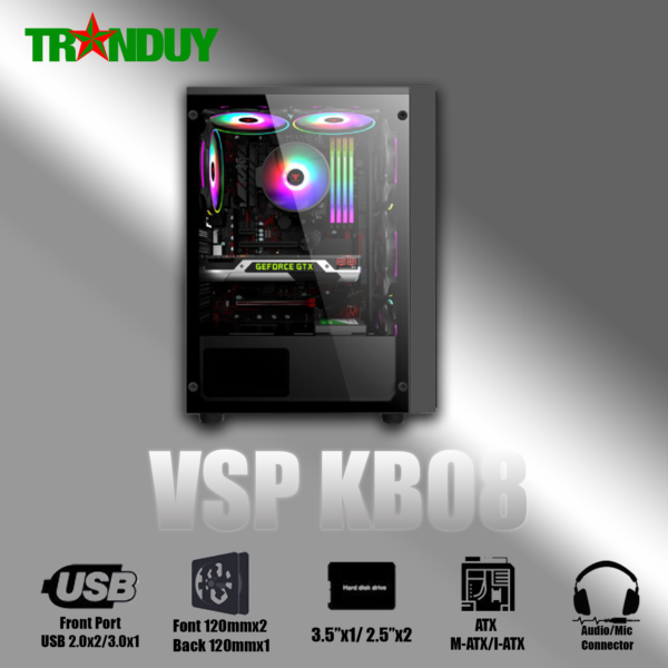 Case VSP - Esport gaming KB08- Black
