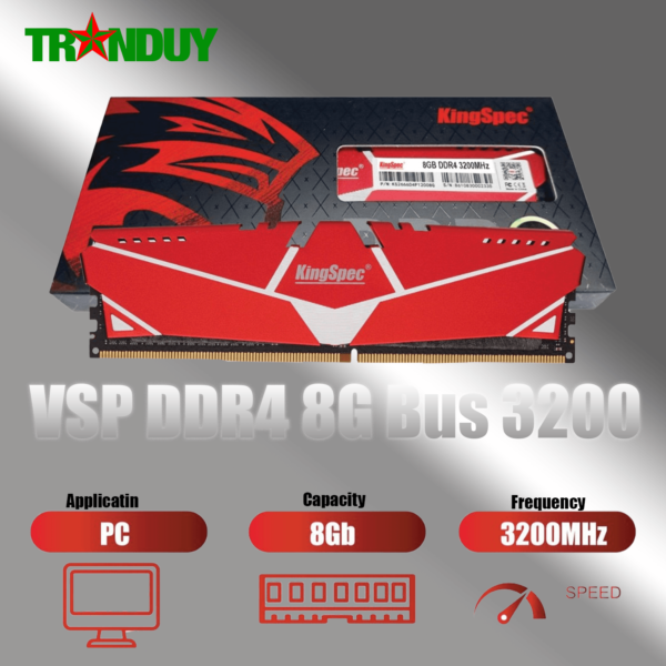 Ram PC KingSpec DDR4 8G Bus 3200