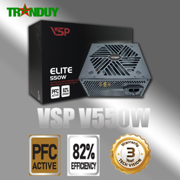 Nguồn VSP Elite V550W Active PFC