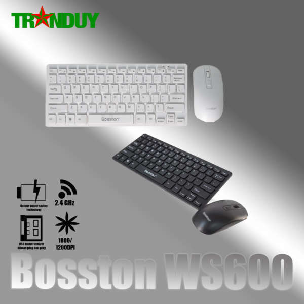Bộ Phím chuột Ko Dây Mini Bosston WS600
